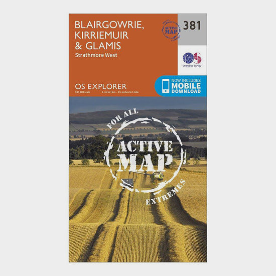 Explorer Active 381 Blairgowrie, Kirriemuir & Glamis Map With Digital Version