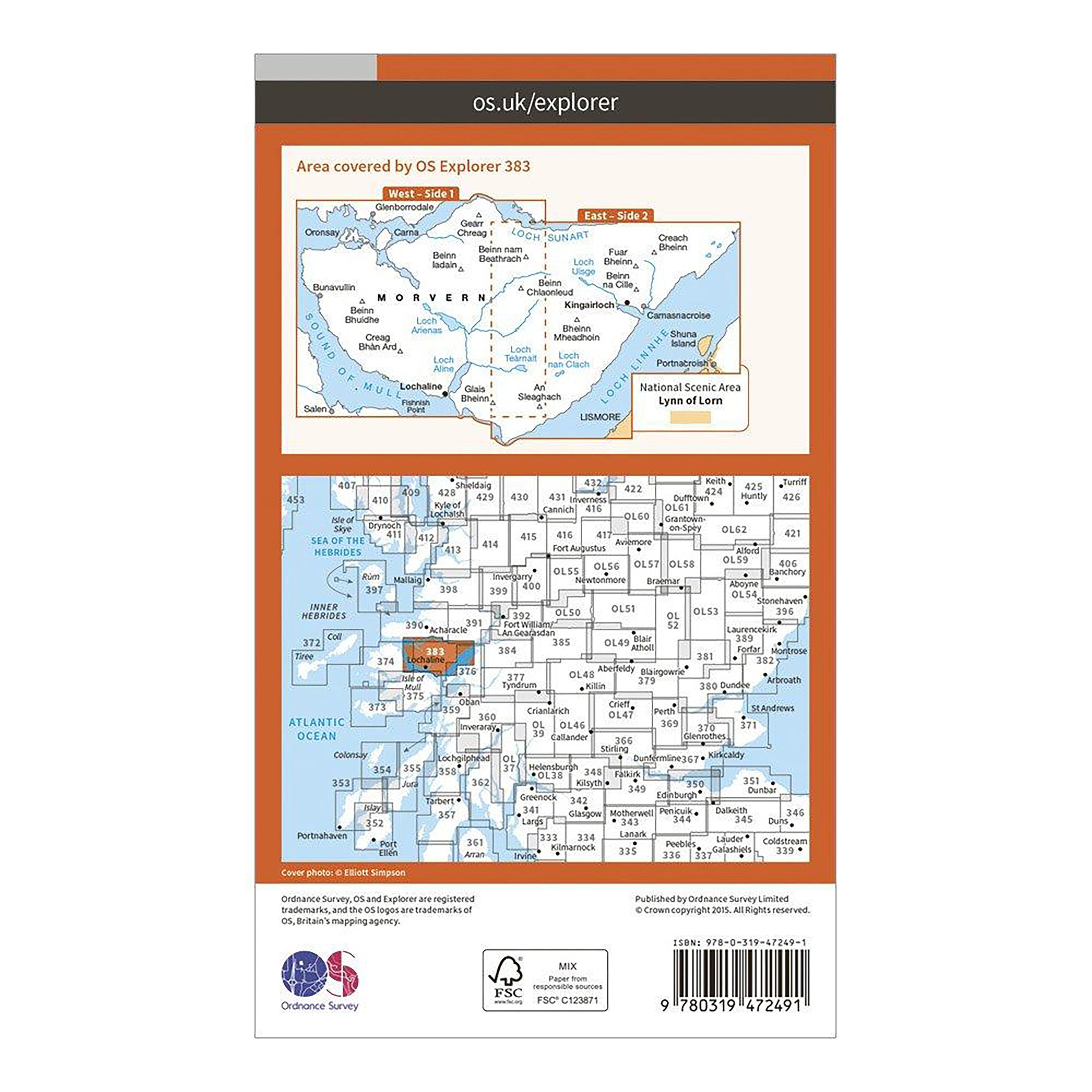 Explorer Active 383 Morvern & Lochaline Map With Digital Version
