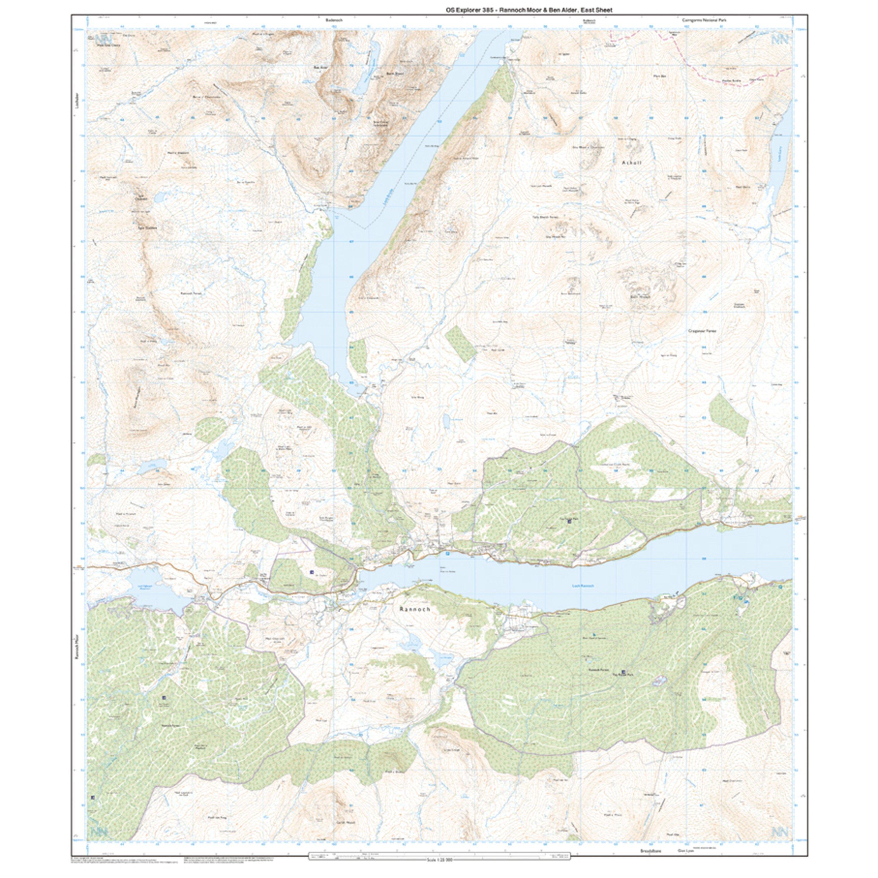 Explorer 385 Rannoch Moor & Ben Alder Map With Digital Version
