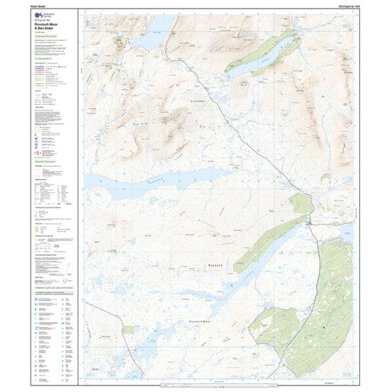 Explorer 385 Rannoch Moor & Ben Alder Map With Digital Version