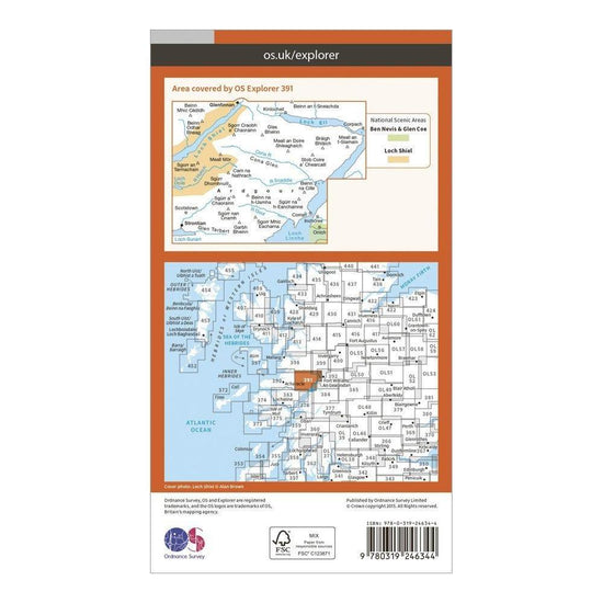 Explorer 391 Ardgour & Strontian Map With Digital Version