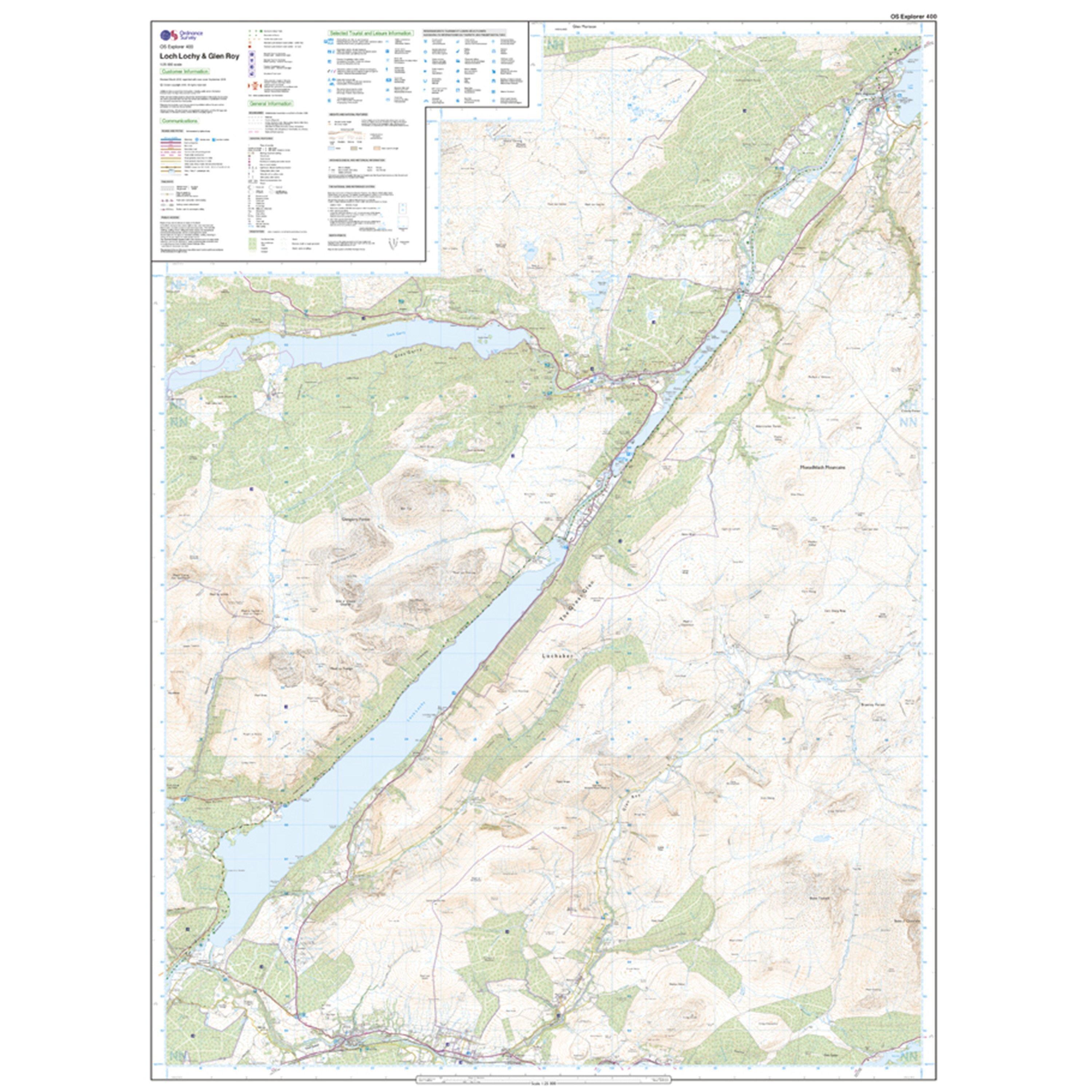 Explorer 400 Loch Lochy & Glen Roy Map With Digital Version