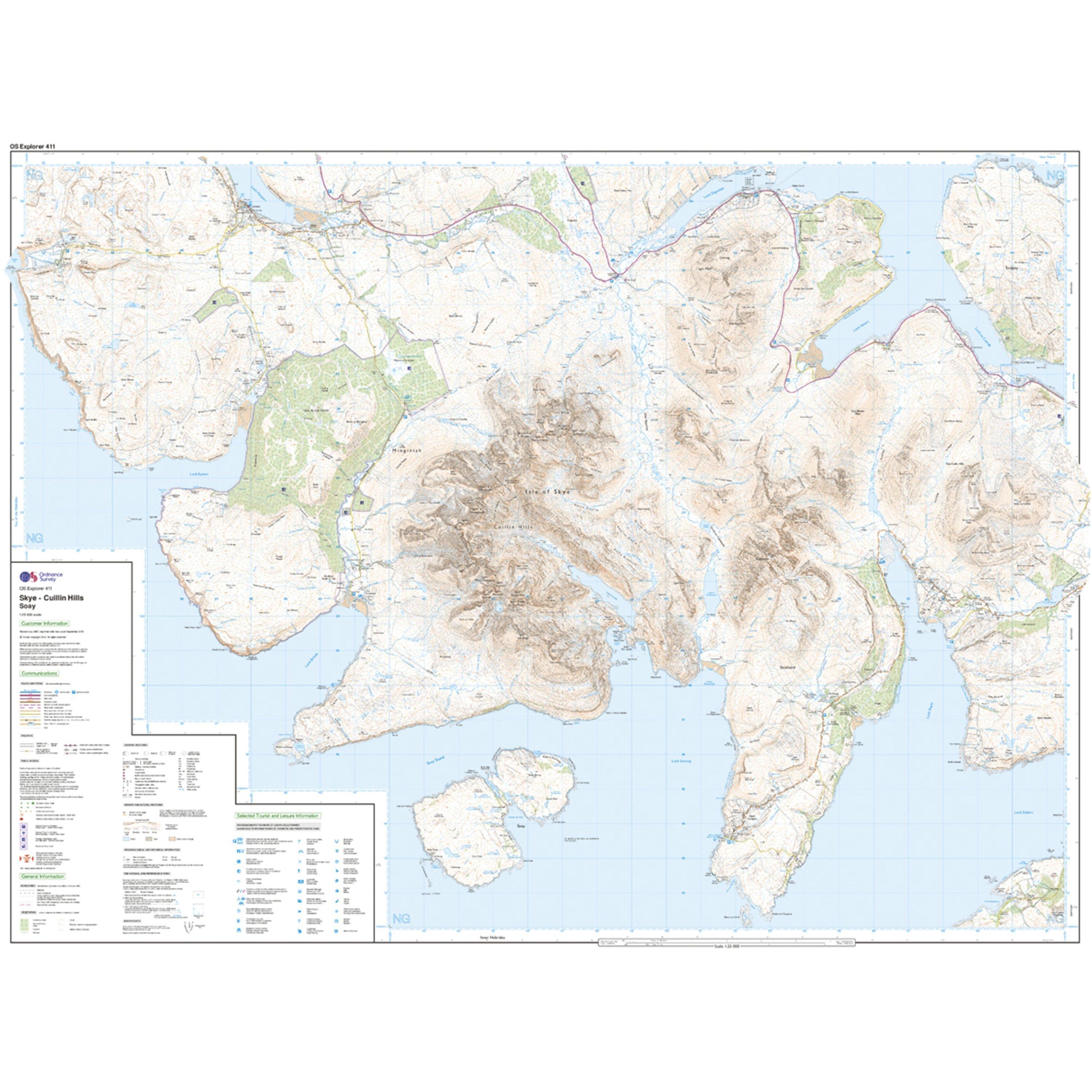 Explorer 411 Skye Cuillin Hills Map With Digital Version