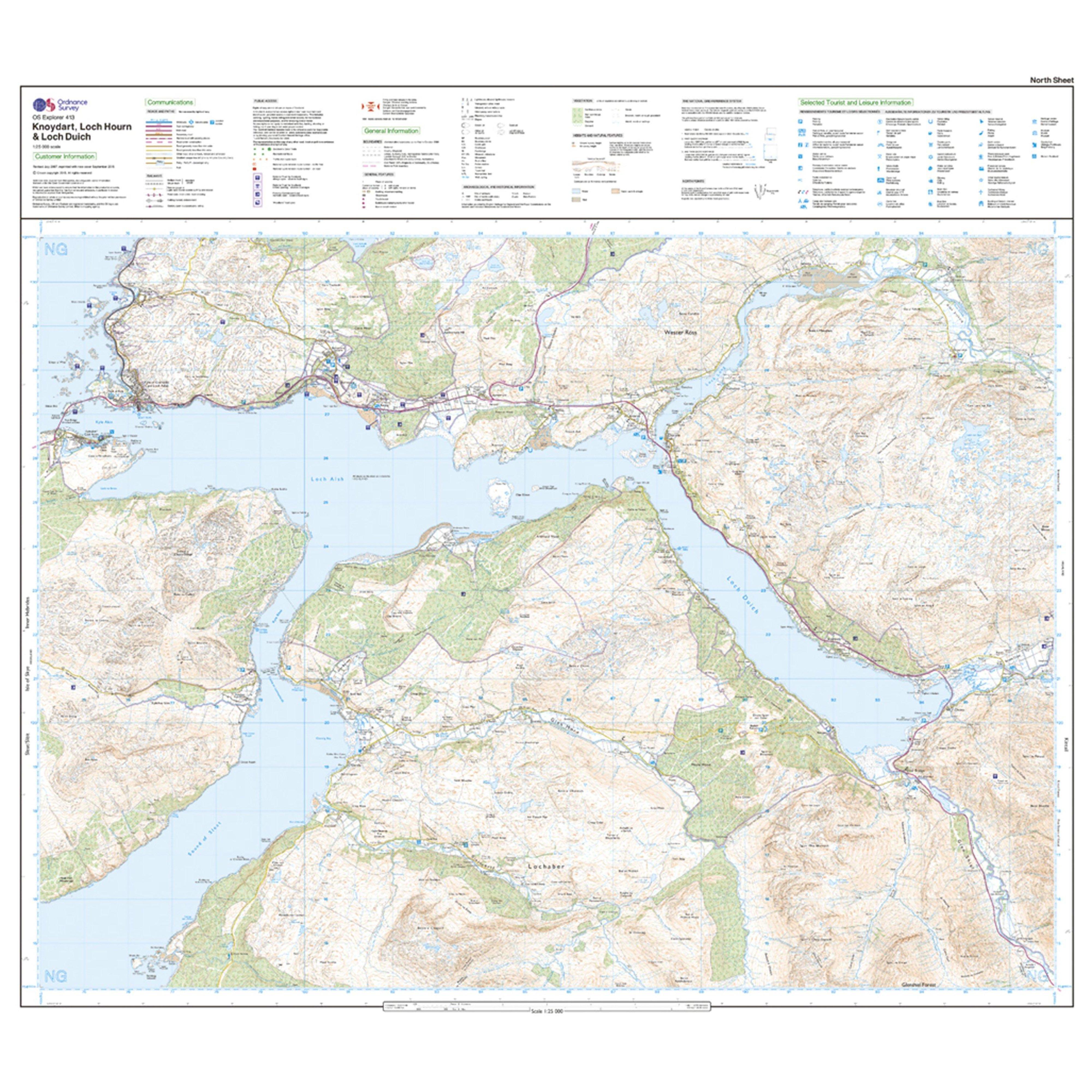 Explorer Active 413 Knoydart, Loch Hourn & Loch Duich Map With Digital Version