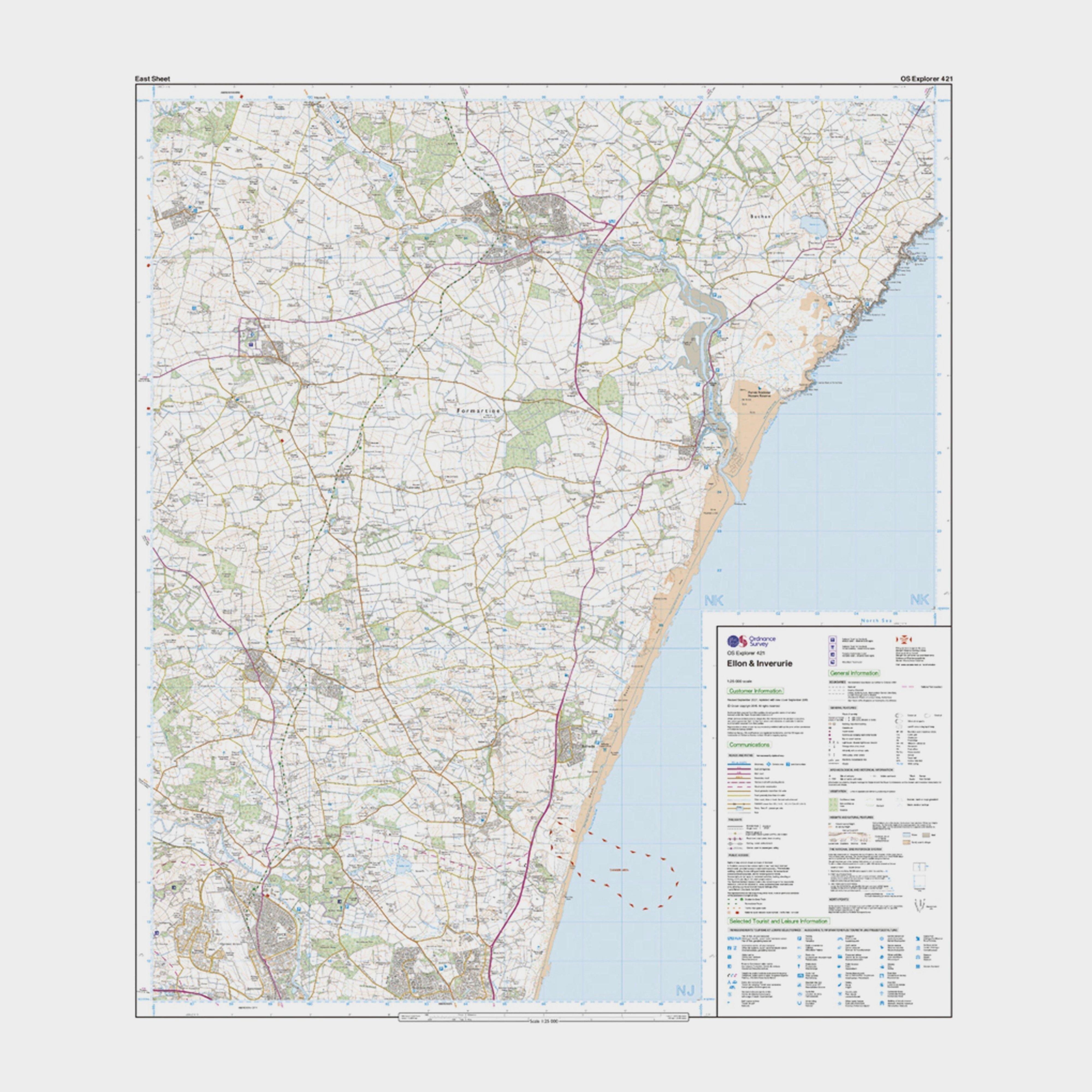 Explorer Active 421 Ellon & Inverurie Map With Digital Version