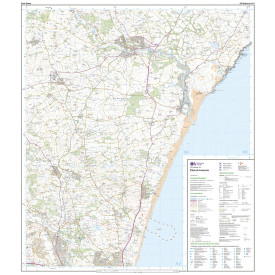 Explorer 421 Ellon & Inverurie Map With Digital Version