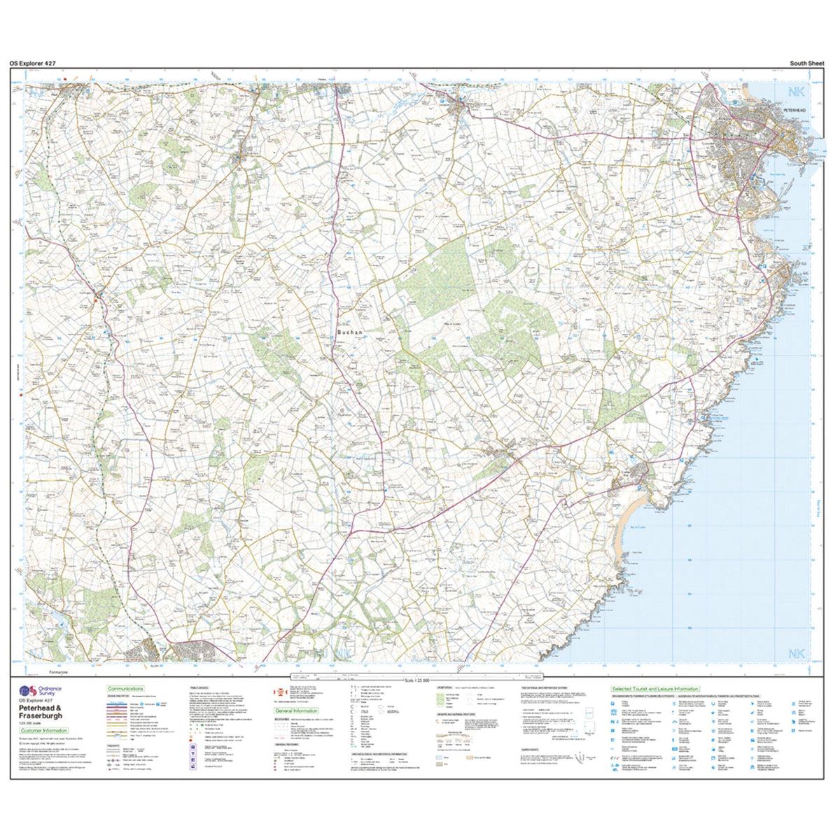 Explorer Active 427 Peterhead & Fraserburgh Map With Digital Version