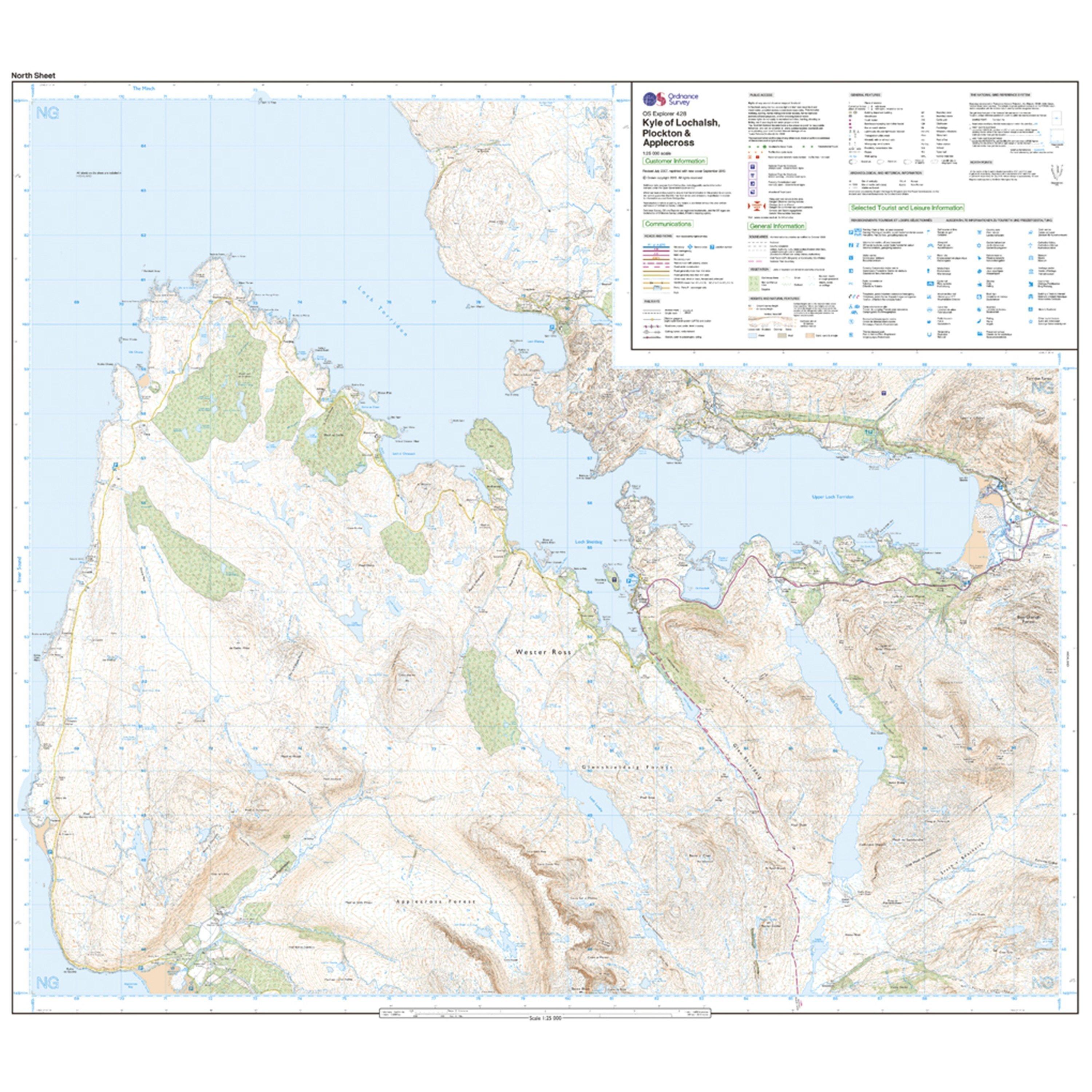 Explorer 428 Kyle of Lochalsh Plockton Applecross Map With Digital Version