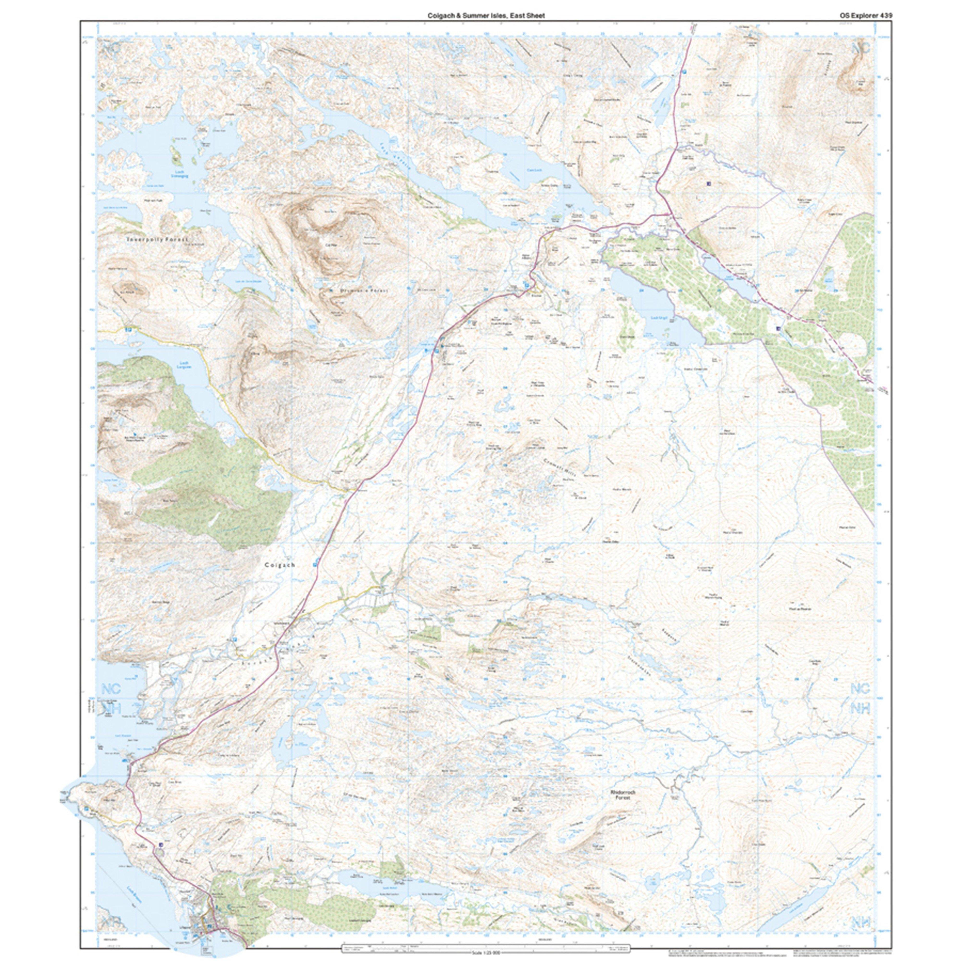Explorer Active 439 Coigach & Summer Isles Map With Digital Version
