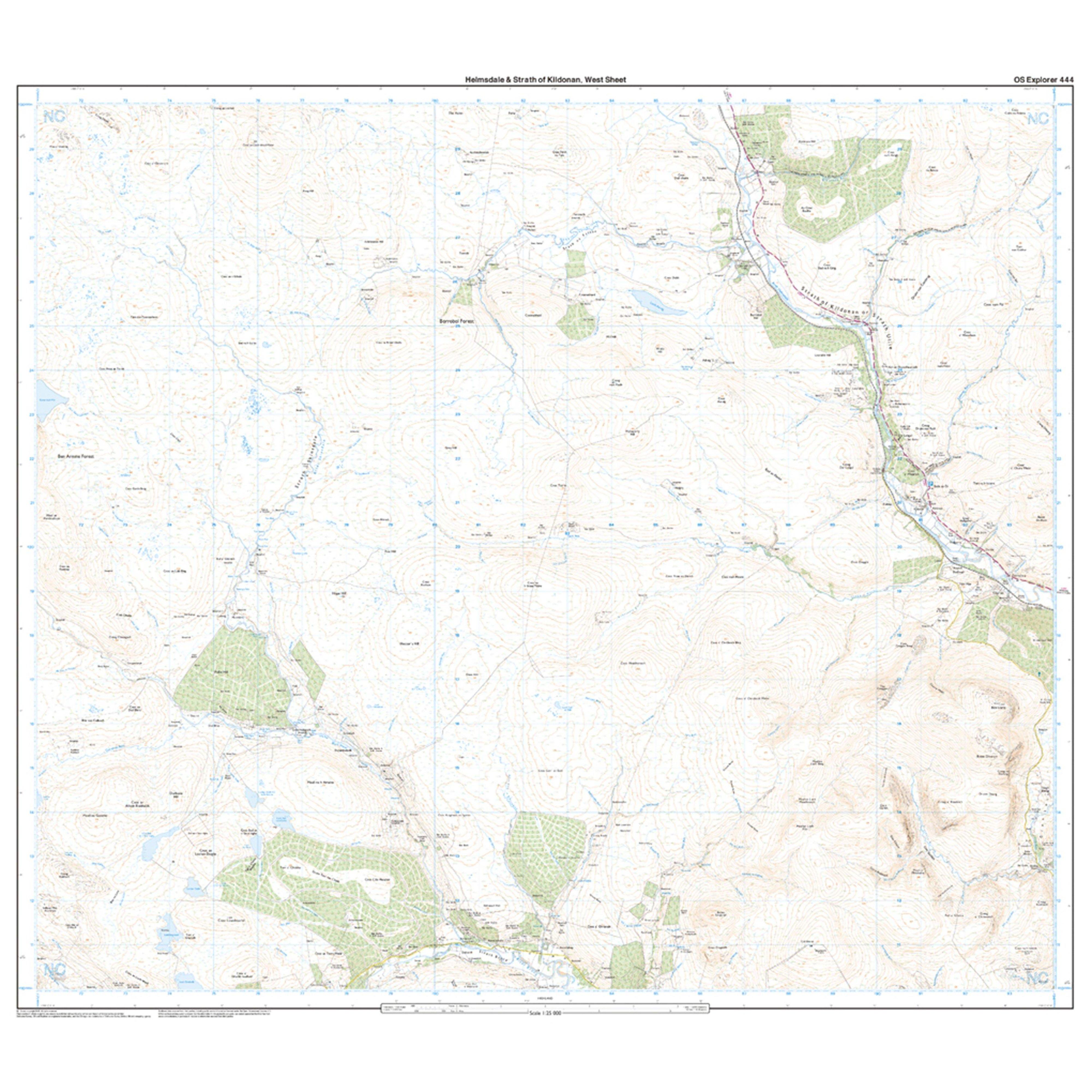 Explorer Active 444 Helmsdale & Strath of Kildonan Map With Digital Version