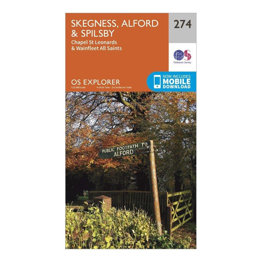 Explorer 274 Skegness, Alford & Spilsby Map With Digital Version