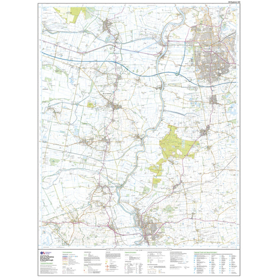 Explorer 280 Isle of Axholme, Scunthorpe & Gainsborough Map With Digital Version