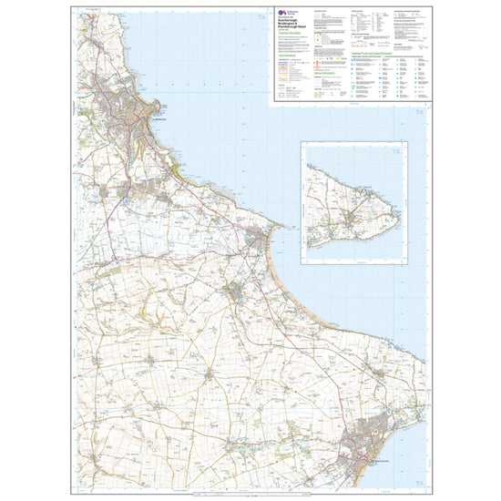 Explorer 301 Scarborough, Bridlington & Flamborough Head Map With Digital Version