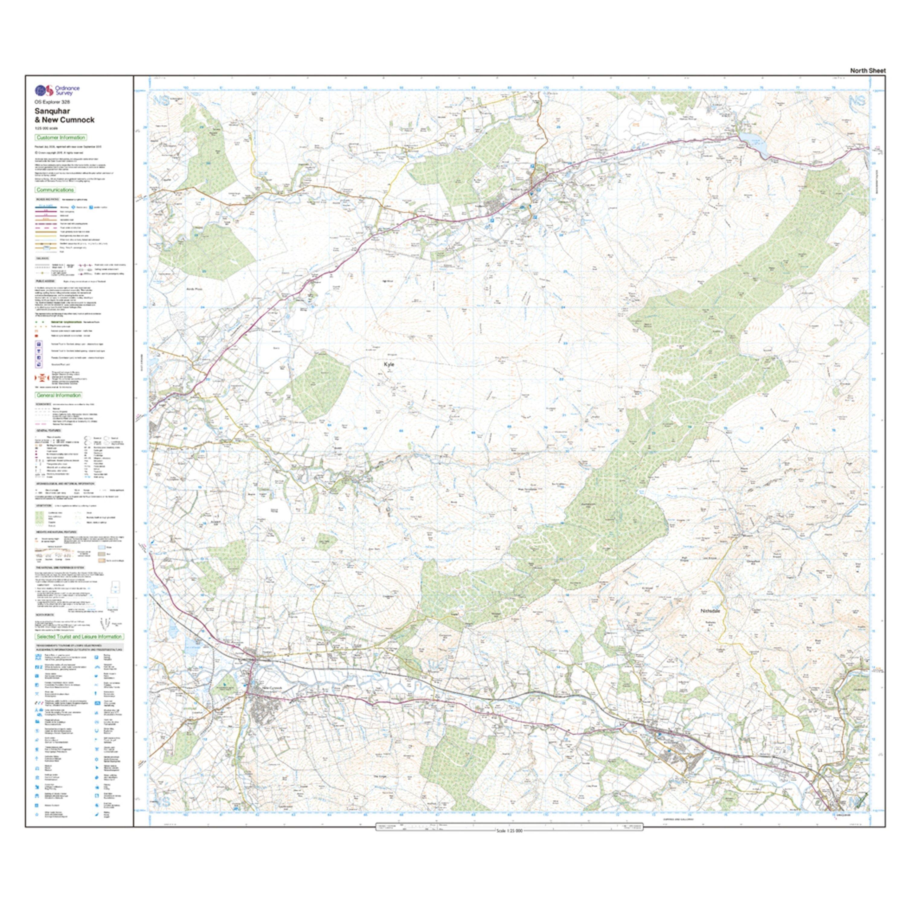 Explorer 328 Sanquhar & New Cumnock Map With Digital Version