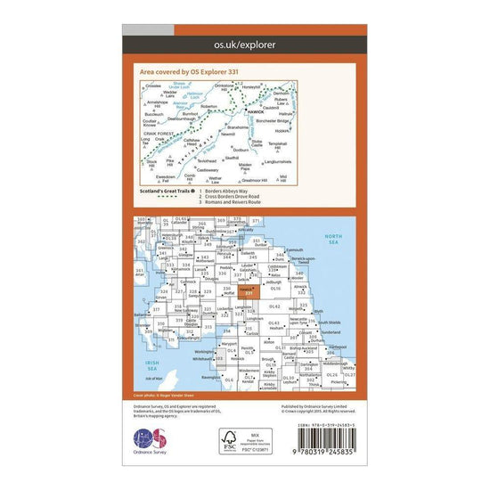 Explorer 331 Teviotdale South Map With Digital Version
