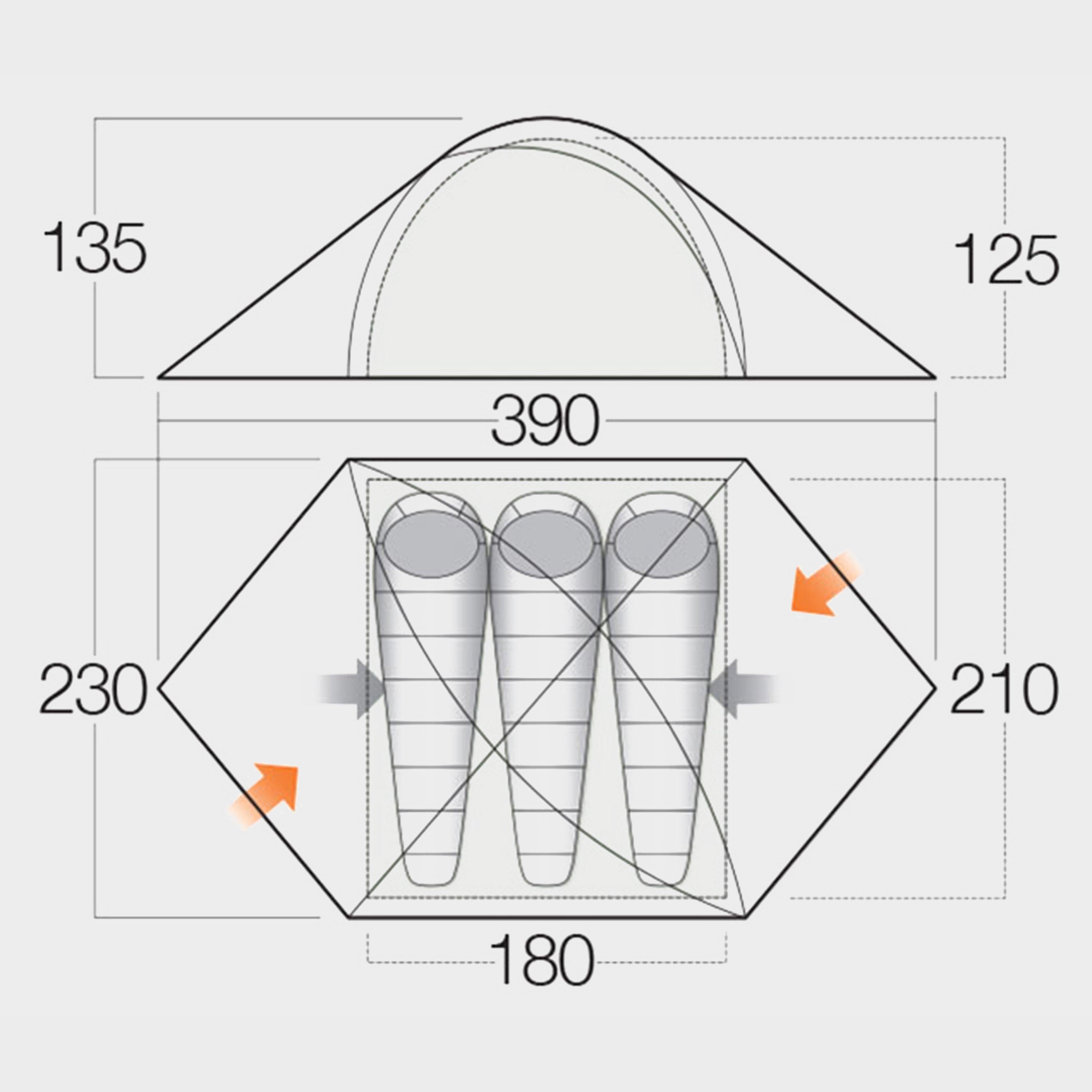 Halo Pro 300 3 Person Tent