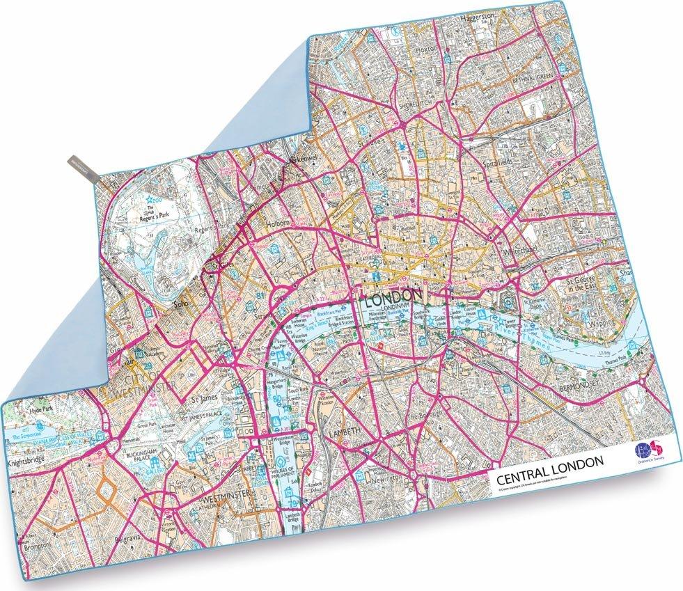 Central London Map Giant Trek Towel