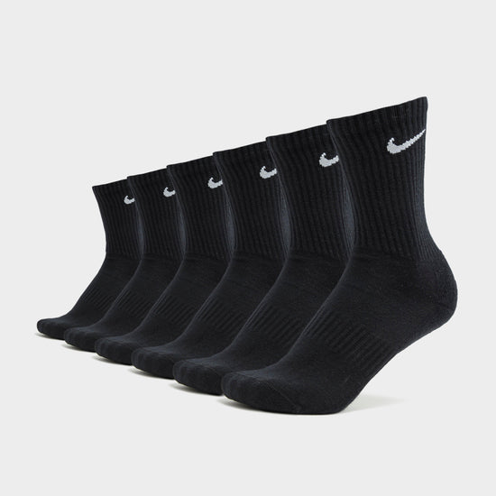 Unisex Everyday Cushioned Training Crew Socks 6 Pack
