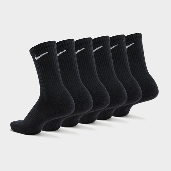 Unisex Everyday Cushioned Training Crew Socks 6 Pack