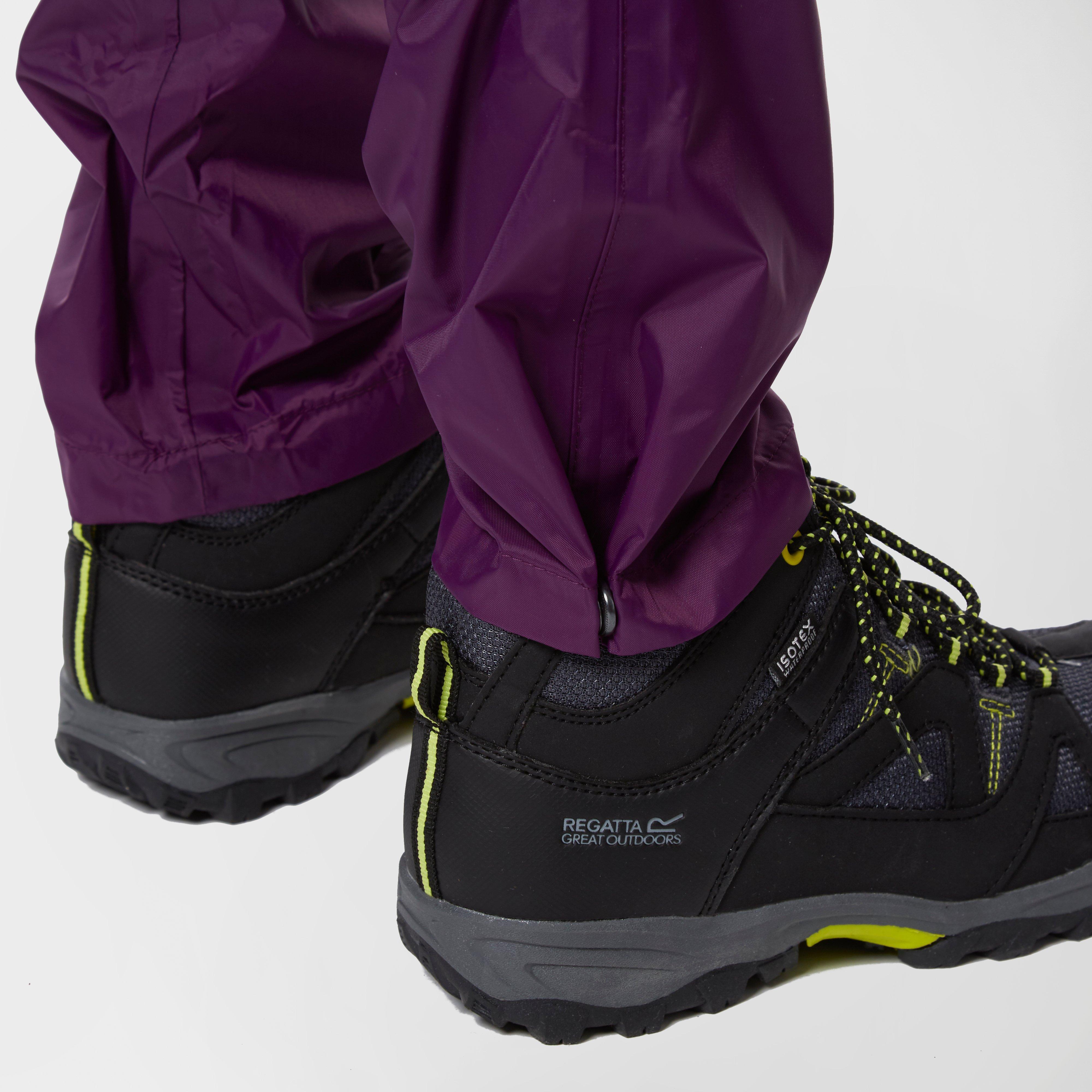 Kids Packable Waterproof Pants Purple