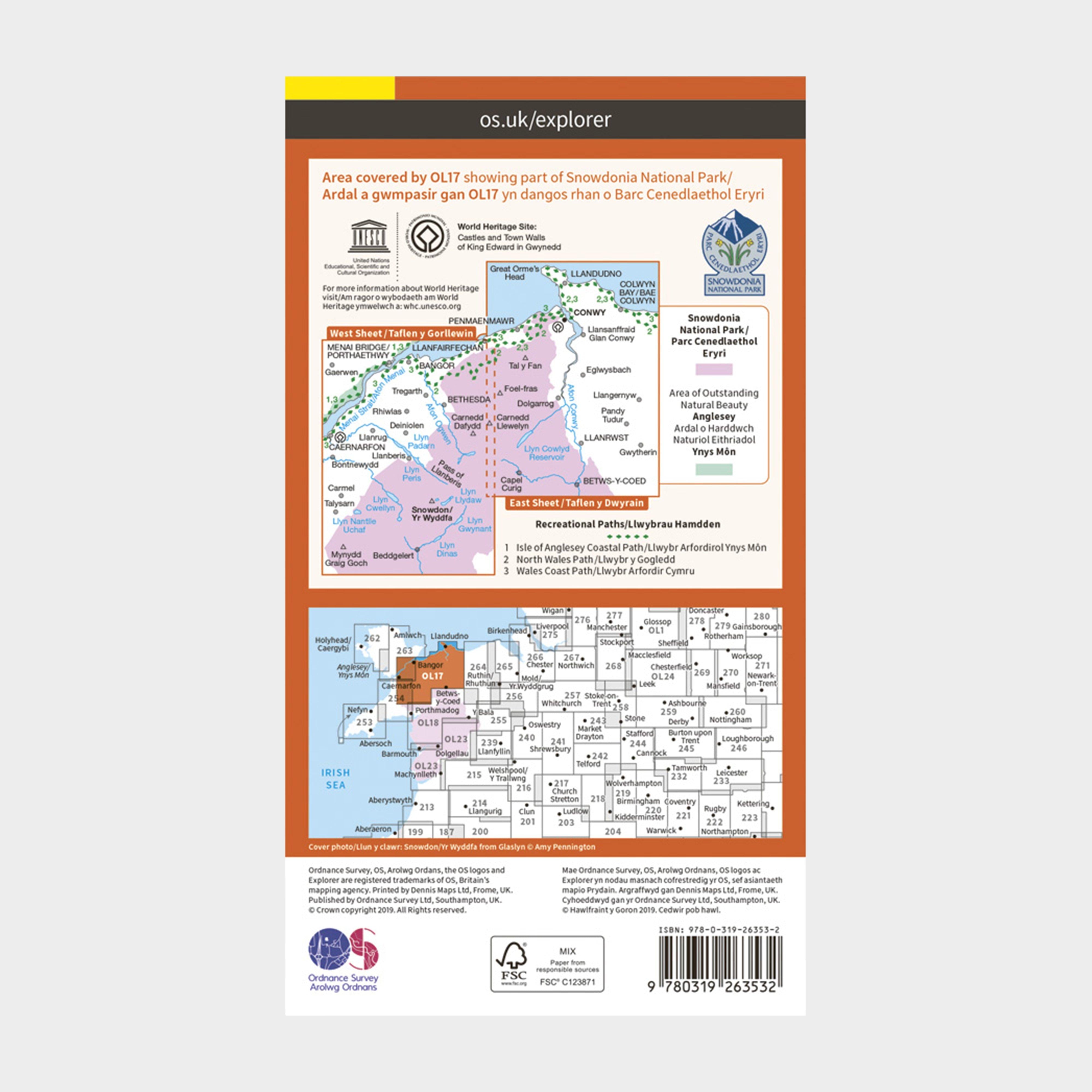 OL 17 Explorer Snowdon Map
