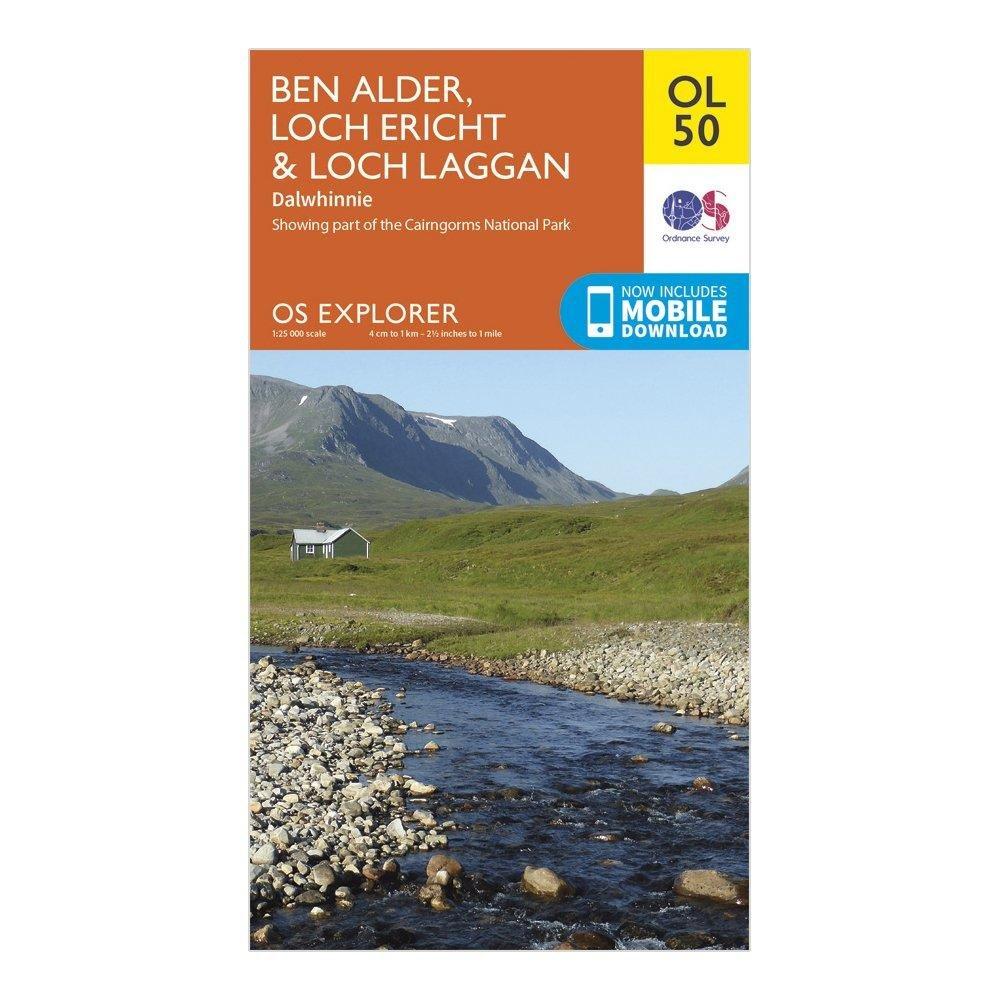 Explorer OL50 Ben Alder, Loch Ericht & Loch Laggan Map With Digital Version