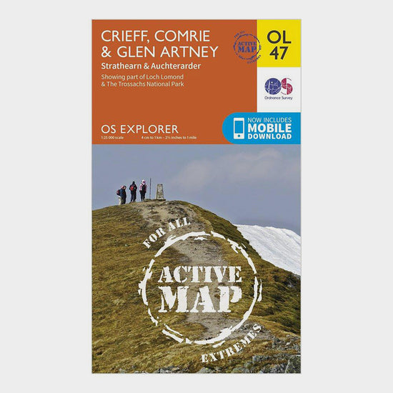 Explorer Active OL47 Crieff, Comrie & Glen Artney Map With Digital Version