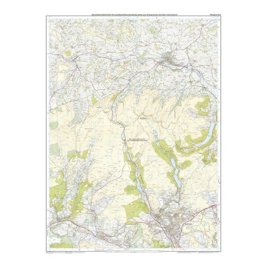 Explorer OL 12 Brecon Beacons National Park - Western & Central Areas Map