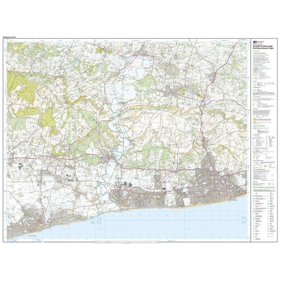 Explorer OL10 Arundel & Pulborough Map With Digital Version