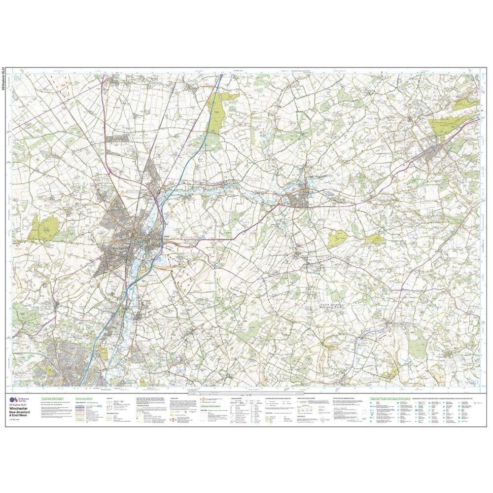 Explorer OL 32 Winchester New Alresford East Meon Map