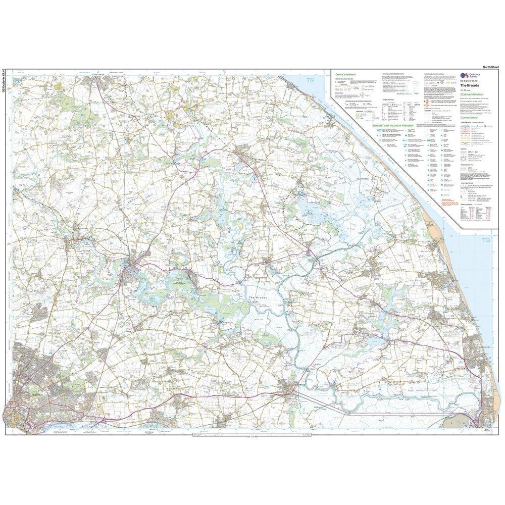 Explorer OL 40 The Broads Map