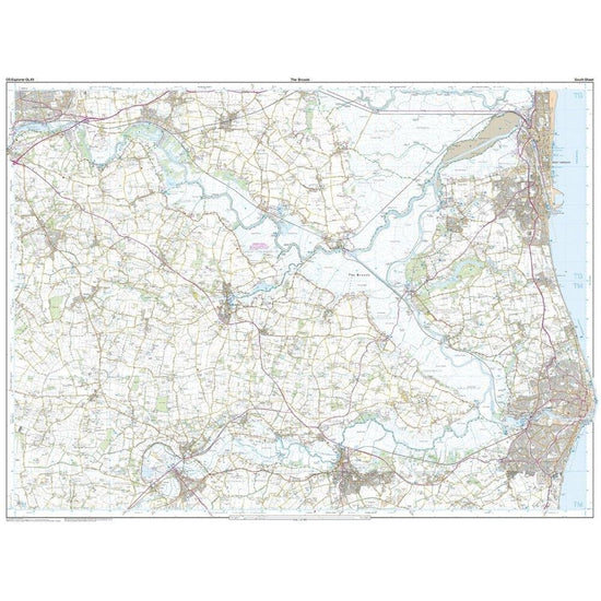 Explorer OL 40 The Broads Map