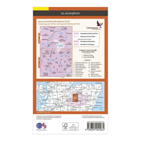 Explorer OL 57 Cairn Gorm & Aviemore Map
