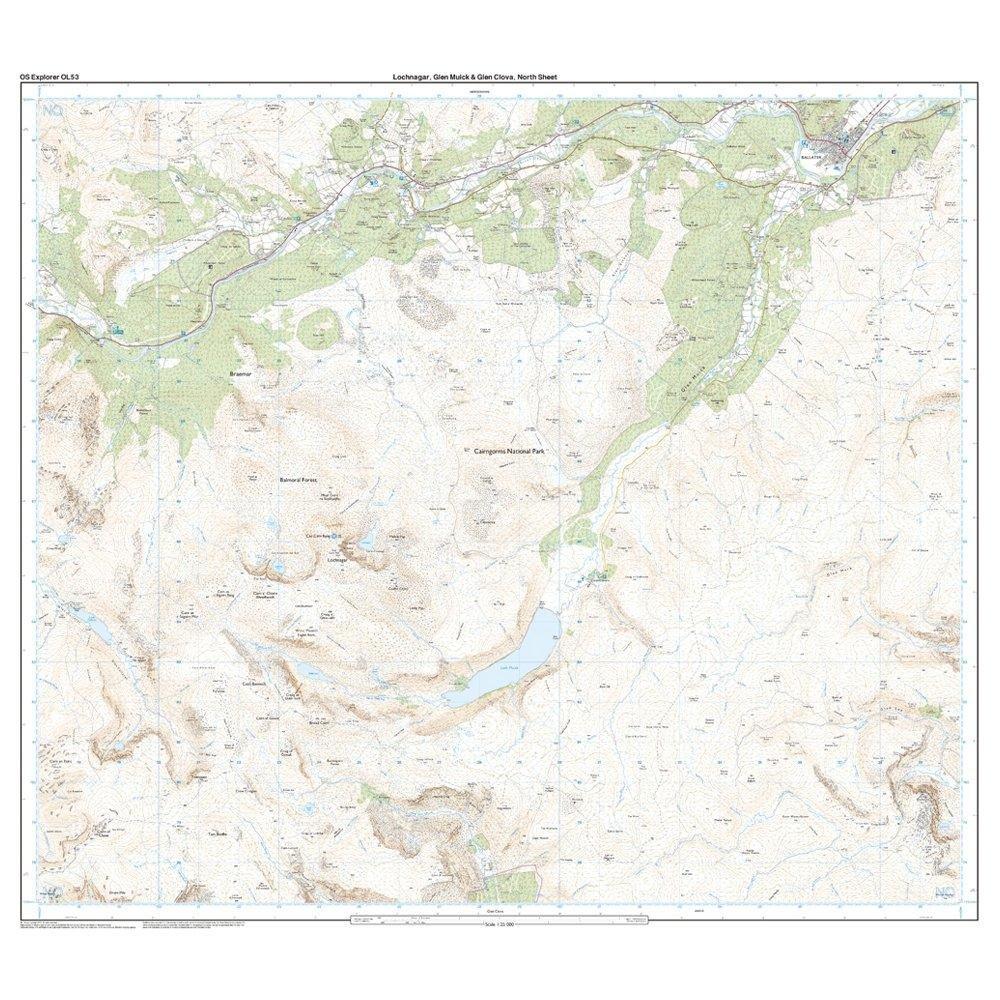 Explorer OL 53 Lochnagar, Glen Muick & Glen Clova Map