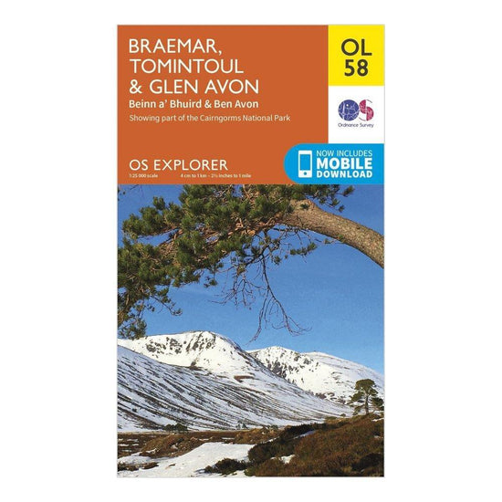 Explorer OL 58 Braemar Tomintoul Glen Avon Map