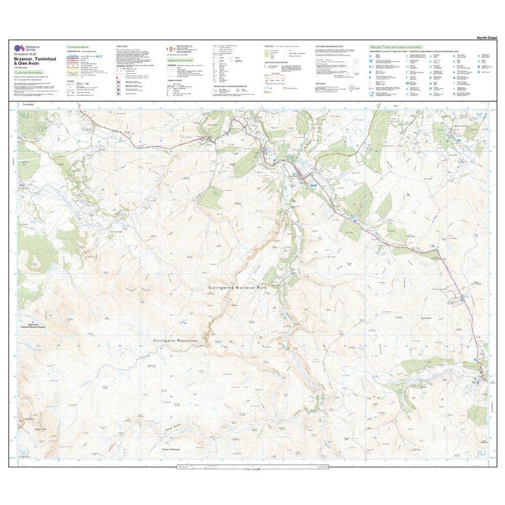 Explorer OL 58 Braemar Tomintoul Glen Avon Map