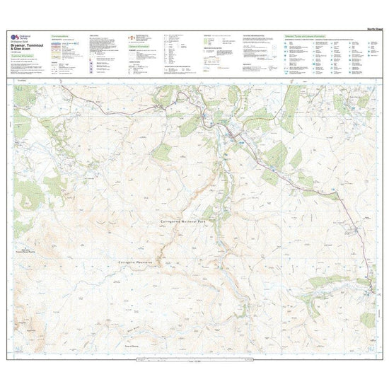 Explorer OL 58 Braemar Tomintoul Glen Avon Map