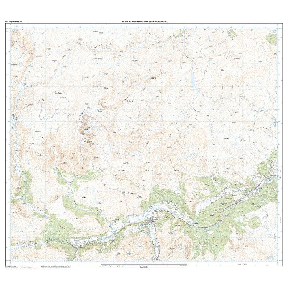 Explorer OL 58 Braemar Tomintoul Glen Avon Map