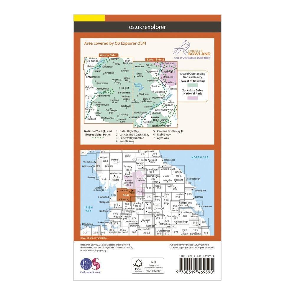 Explorer OL 41 Active D Forest of Bowland Map