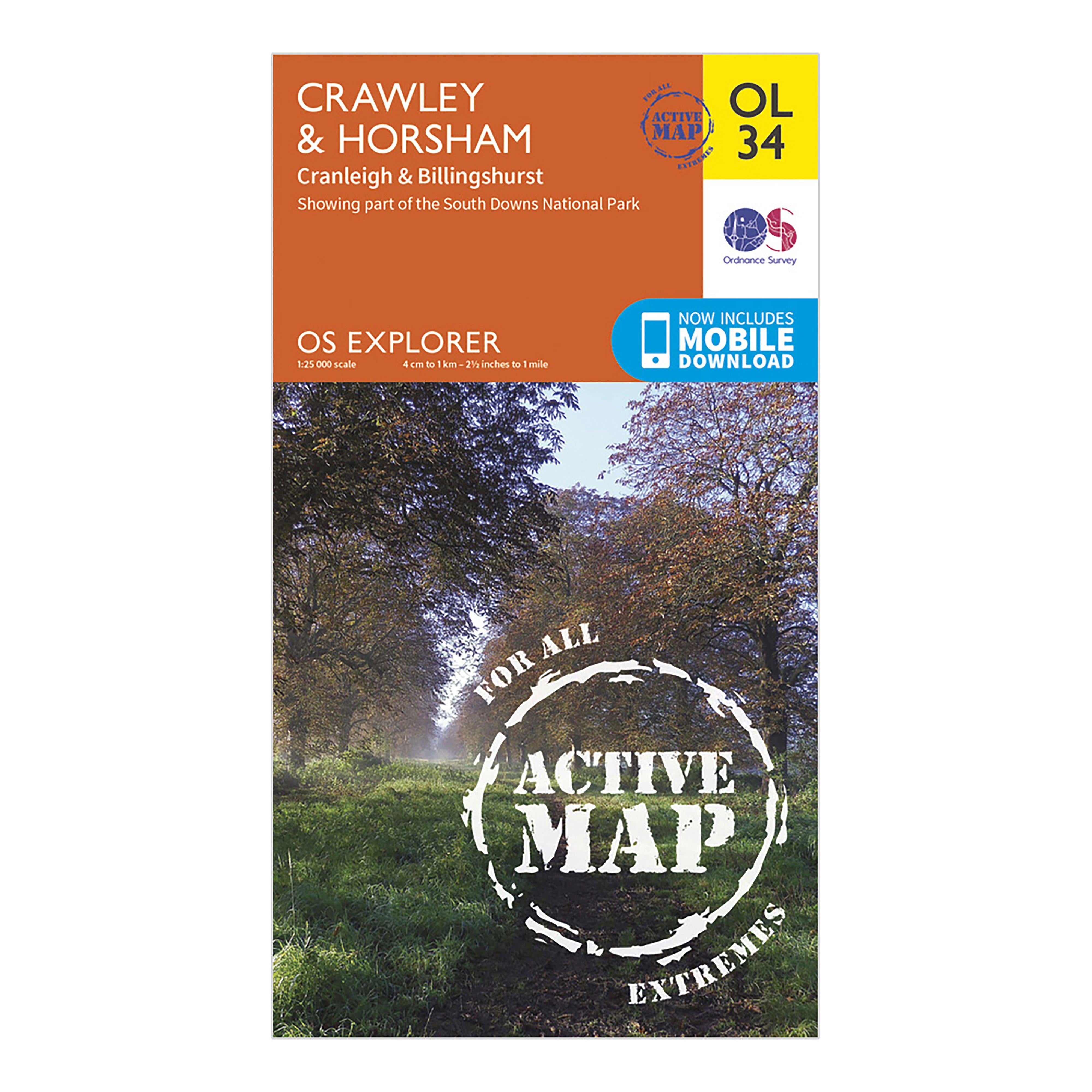 Explorer OL 34 Active D Crawley Horsham Map