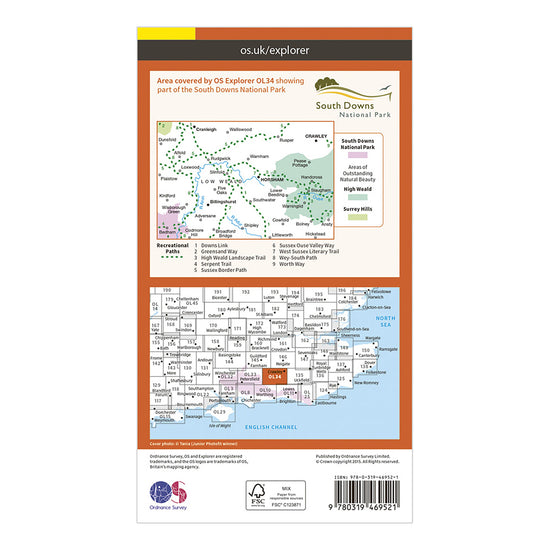 Explorer OL 34 Active D Crawley Horsham Map