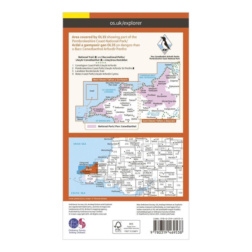 Explorer Active OL35 North Pembrokeshire Map With Digital Version