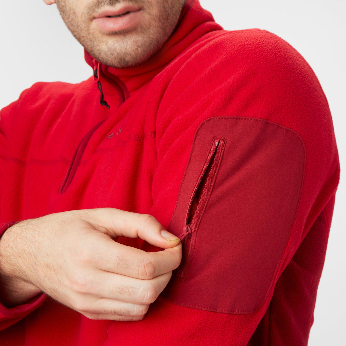 Men's Panelled Half Zip Fleece