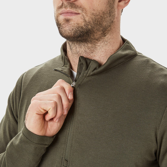 Mens' Long-sleeve Thermal Zip Top