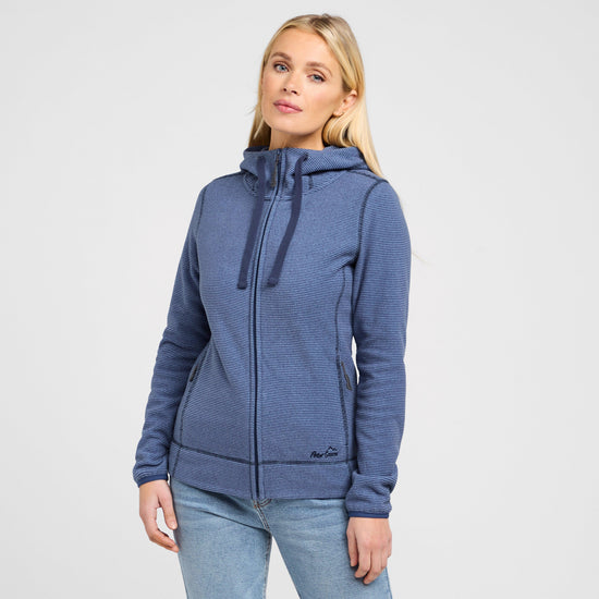 Women's Full Zip Hooded Stretch Fleece