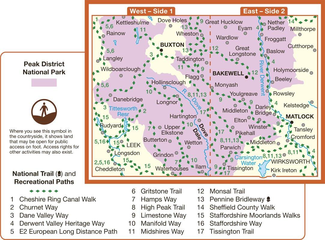 Explorer Active Map OL24 The Peak District (White