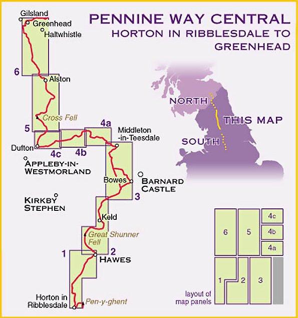HARVEYS PENNINE WAY N