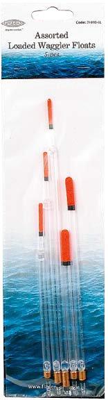 Assorted Clear Loaded Wagglers, 5 pack