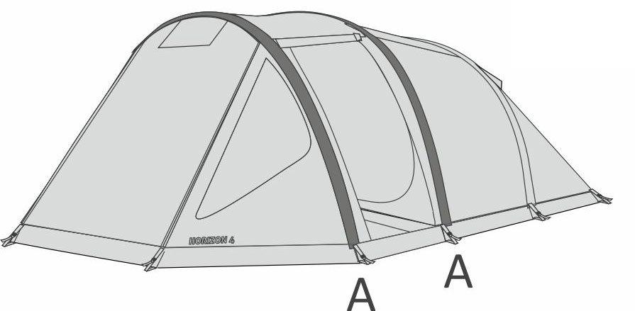 Front/Middle Air Tube for Horizon 4 Tent