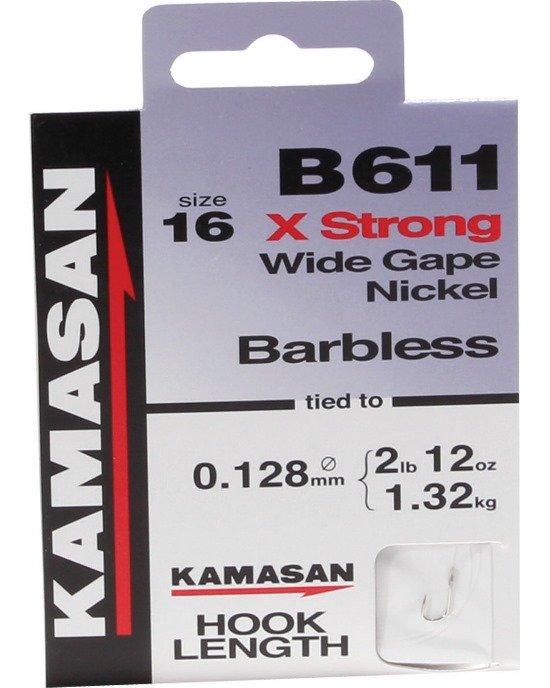 B611 XStrong Hooks To Nylon Barbed Size 18 10pk